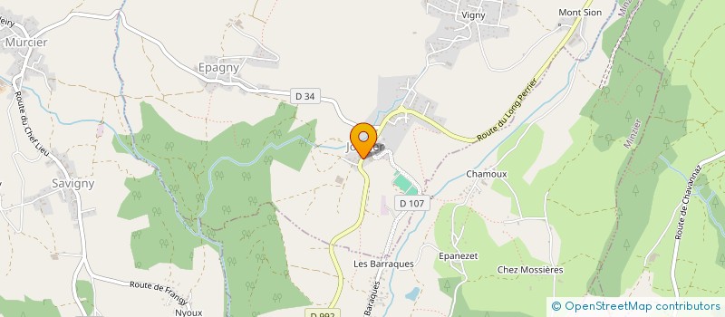 localisation de l'entreprise GAEC LES FONTAINES à JONZIER-EPAGNY