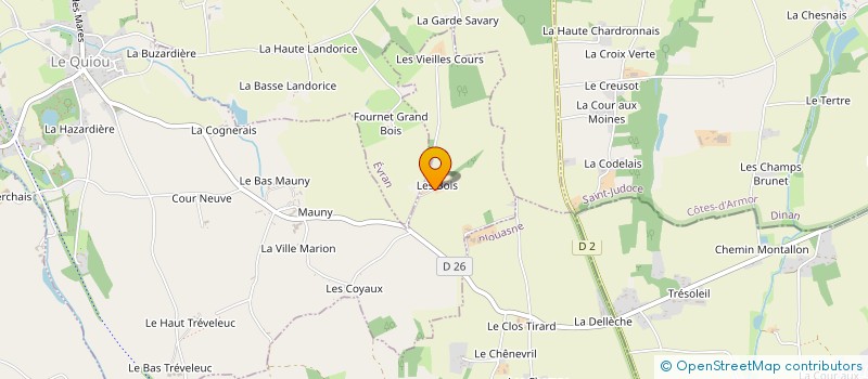 localisation de l'entreprise GAEC LES FRUITS DES BOIS  LE QUIOU