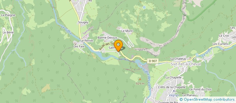 localisation de l'entreprise GAEC LES GORGES DES TINES à SIXT FER A CHEVAL