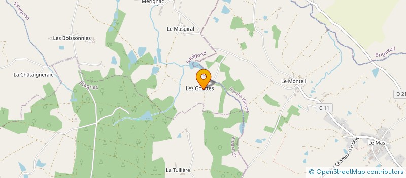 localisation de l'entreprise GAEC LES GOUTTES à SAINT-CHRISTOPHE