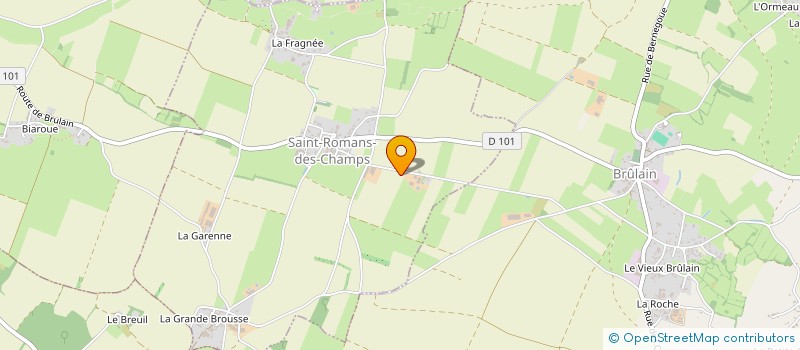 localisation de l'entreprise GAEC LES GROIES à SAINT-ROMANS-DES-CHAMPS