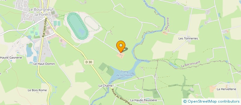 localisation de l'entreprise GAEC LES HAYES à LE BOURGNEUF-LA-FORET