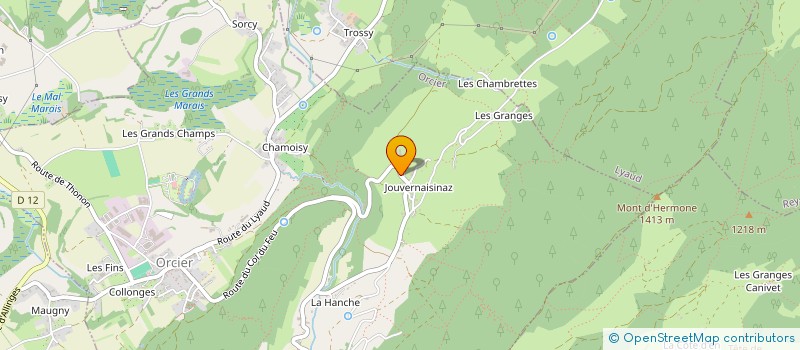 localisation de l'entreprise GAEC LES HERMONES à ORCIER