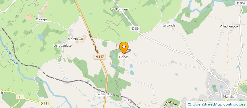 localisation de l'entreprise GAEC LES JARDINS DE FIANAS  NANTIAT