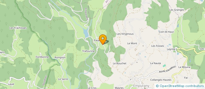 localisation de l'entreprise GAEC LES JARDINS DE LA GOUTTE D'EAU  EMPURANY