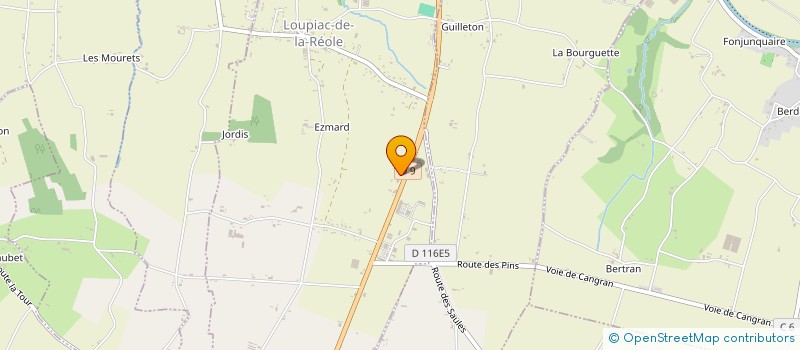 localisation de l'entreprise GAEC LES JARDINS DES BROUILLARDS  LOUPIAC-DE-LA-REOLE