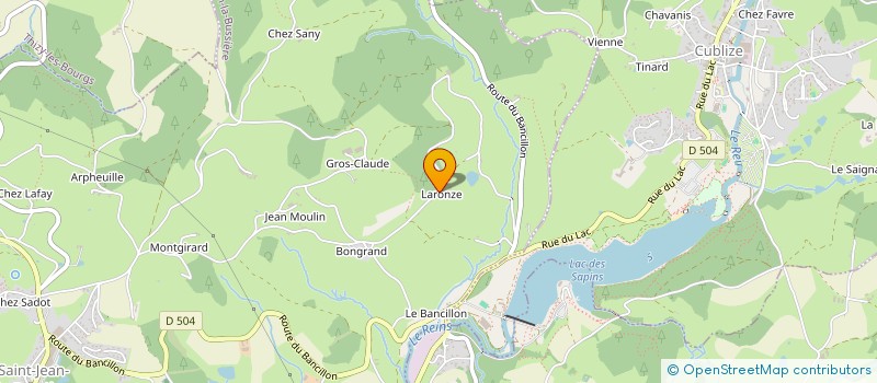 localisation de l'entreprise GAEC LES JARDINS DU LAC  SAINT-JEAN-LA-BUSSIERE