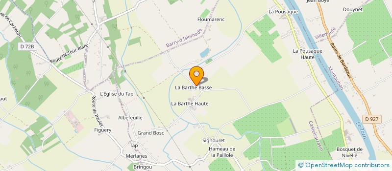 localisation de l'entreprise GAEC LES JARDINS DU MENIL  ALBEFEUILLE-LAGARDE