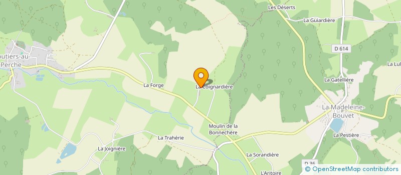 localisation de l'entreprise GAEC LES METAIRIES à MOUTIERS-AU-PERCHE