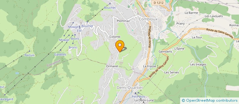 localisation de l'entreprise GAEC LES MONTAGNARDS à COMBLOUX