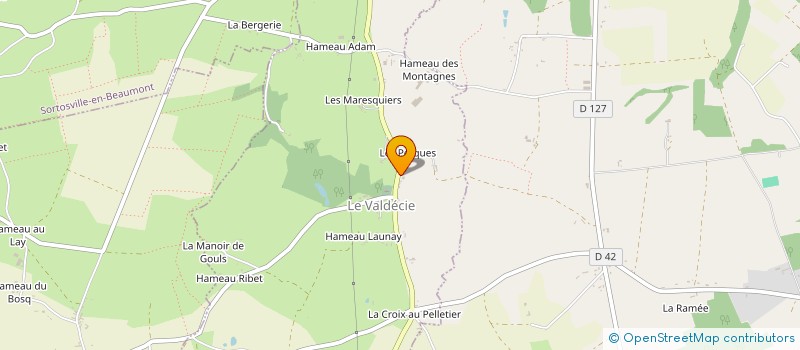 localisation de l'entreprise GAEC LES MONTAGNES à BRICQUEBEC-EN-COTENTIN