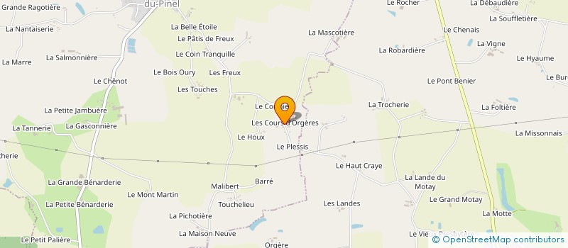 localisation de l'entreprise GAEC LES ORGERES à ARGENTRE-DU-PLESSIS