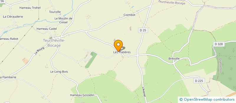 localisation de l'entreprise GAEC LES PLATIERES à TEURTHEVILLE-BOCAGE