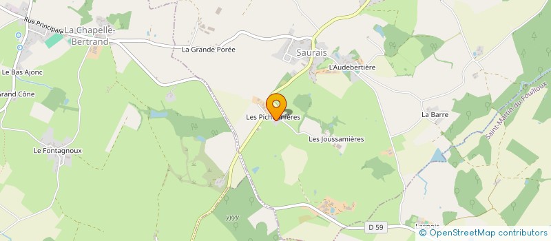 localisation de l'entreprise GAEC LES PRAIRIES  SAURAIS