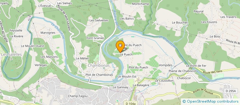 localisation de l'entreprise GAEC LES QUATRE TIERS  CHAMBONAS