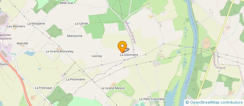 localisation de l'entreprise GAEC LES RIVES DE LA MAYENNE à LONGUENEE-EN-ANJOU