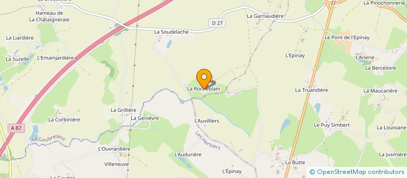 localisation de l'entreprise GAEC LES ROCHES à LA GAUBRETIERE