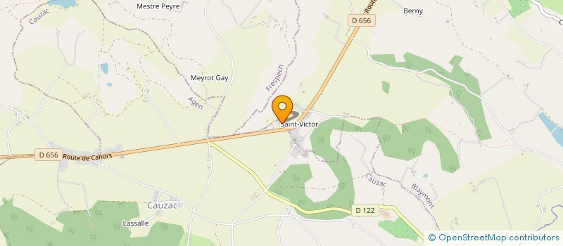 localisation de l'entreprise GAEC LES RUCHERS DE SAINT VICTOR  BLAYMONT