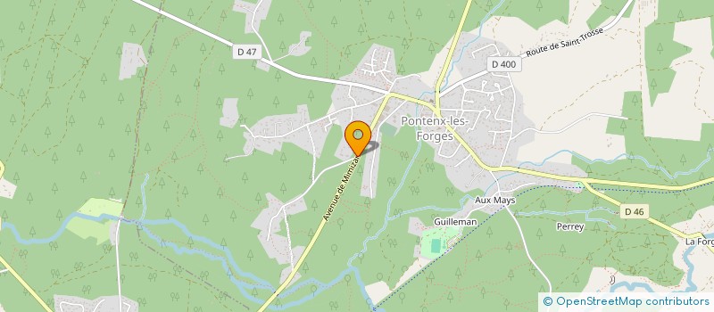 localisation de l'entreprise GAEC LES RUCHERS DU BORN à PONTENX-LES-FORGES