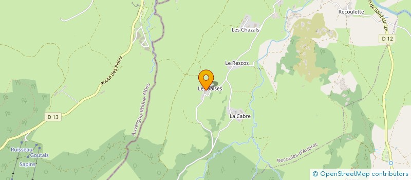 localisation de l'entreprise GAEC LES SALCES  RECOULES D'AUBRAC