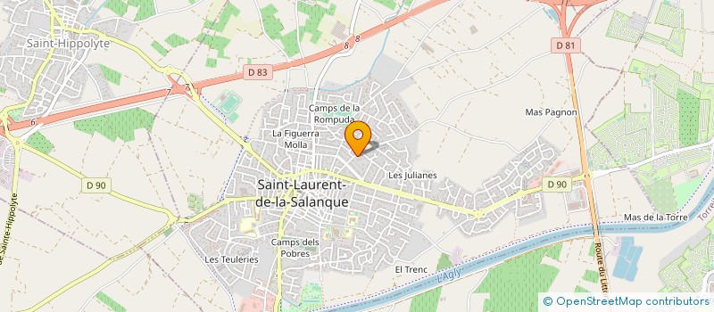 localisation de l'entreprise GAEC LES SALINS à SAINT-LAURENT-DE-LA-SALANQUE