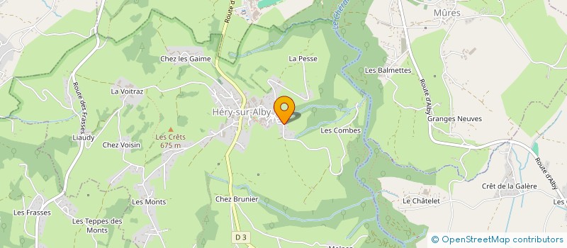 localisation de l'entreprise GAEC LES SAPINS BLEUS à HERY-SUR-ALBY