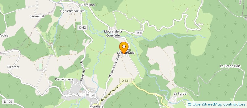 localisation de l'entreprise GAEC LES SENS EN HERBE  VISCOMTAT