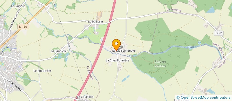 localisation de l'entreprise GAEC LES SOURCES DE L'YON  LA FERRIERE