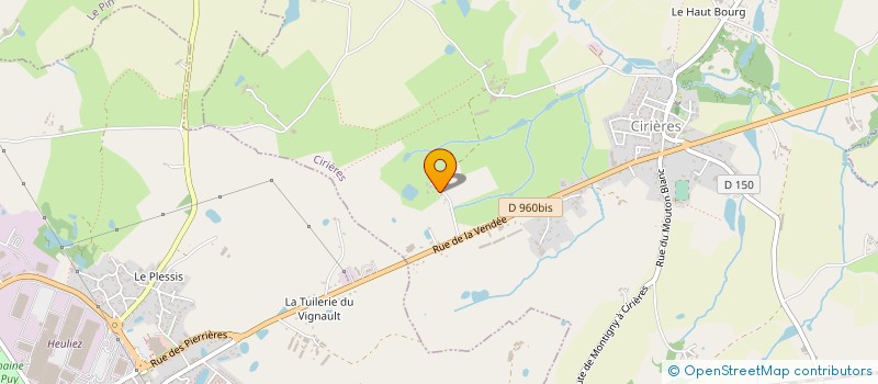 localisation de l'entreprise GAEC LES VAL-RO  CIRIERES