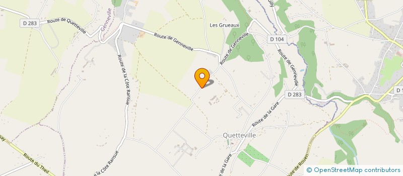 localisation de l'entreprise GAEC LES VALETTES à QUETTEVILLE