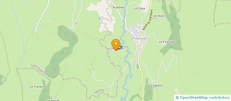 localisation de l'entreprise GAEC LIADOUZE AU CHAMBON à CHEYLADE