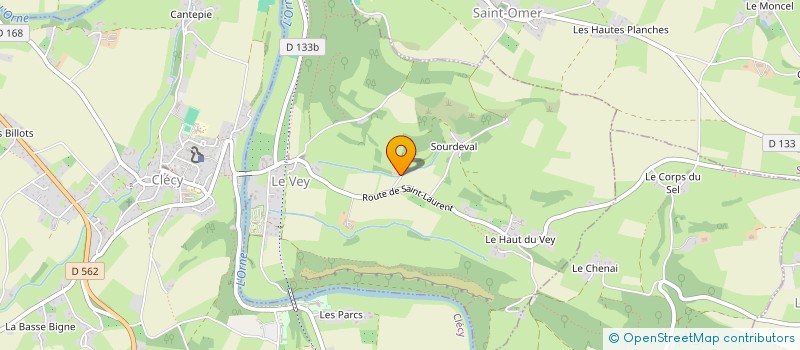 localisation de l'entreprise GAEC LIONEL ET LAURENCE LETELLIER  LE VEY