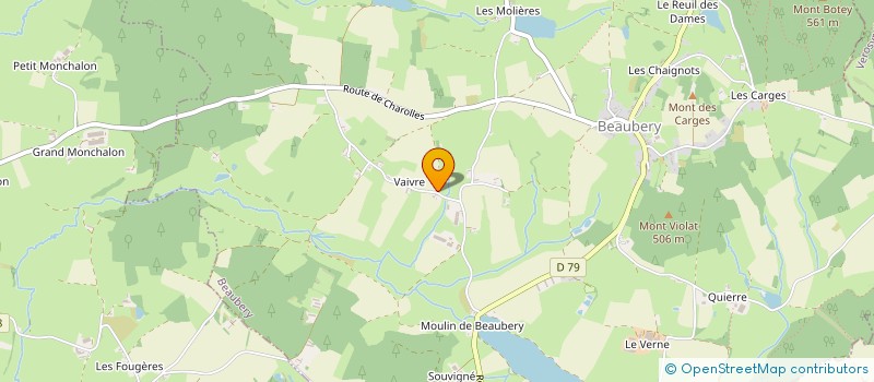 localisation de l'entreprise GAEC LITAUDON à BEAUBERY