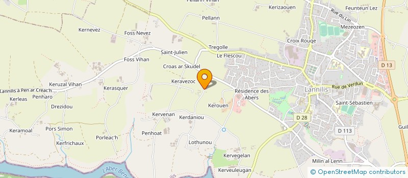 localisation de l'entreprise GAEC LOCTUDOU à LANNILIS
