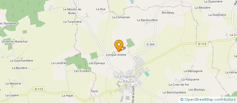 localisation de l'entreprise GAEC LONGUE AVETTE  LA CHAPELLE-AU-RIBOUL
