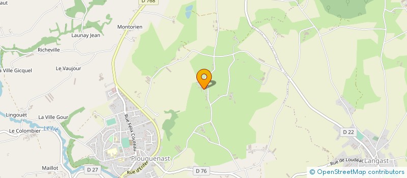 localisation de l'entreprise GAEC MA VALLEE  PLOUGUENAST-LANGAST