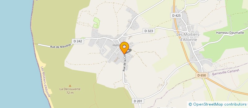 localisation de l'entreprise GAEC MABIRE LEPREVOST à LES MOITIERS-D'ALLONNE