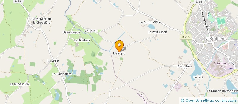 localisation de l'entreprise GAEC MAINGOT à LA BRUFFIERE