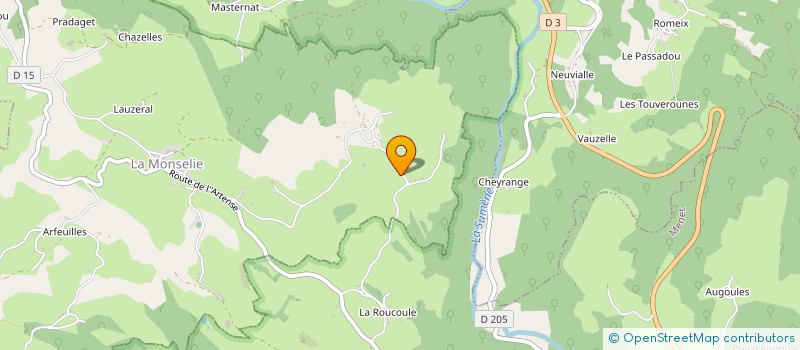 localisation de l'entreprise GAEC MAJOLI à LA MONSELIE