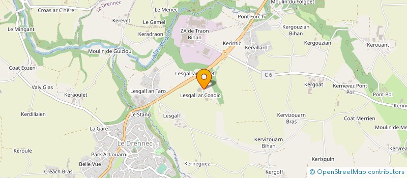 localisation de l'entreprise GAEC MANER JANNIC à PLOUDANIEL