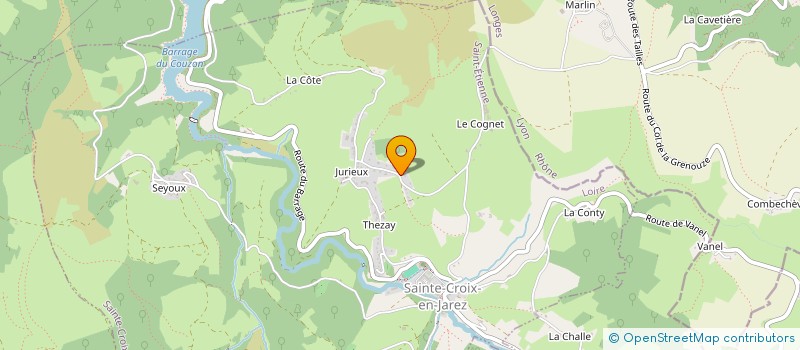 localisation de l'entreprise GAEC MARTEL à SAINTE-CROIX-EN-JAREZ