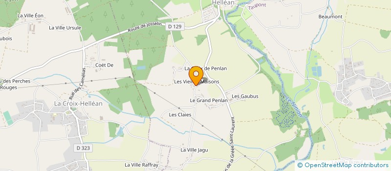 localisation de l'entreprise GAEC MARTIN-LE GENTIL à HELLEAN