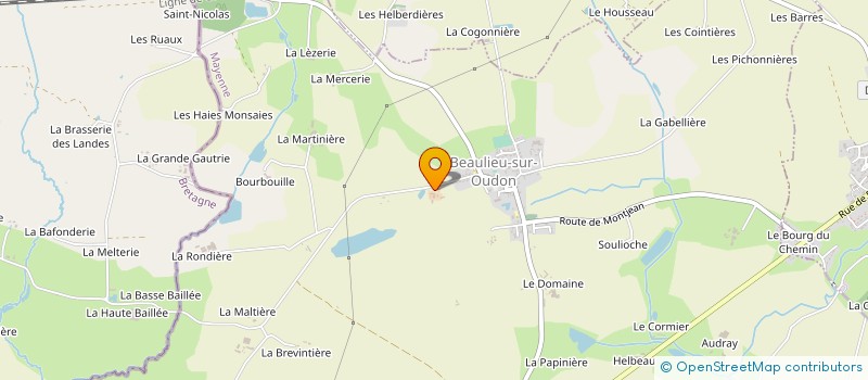 localisation de l'entreprise GAEC MEIGNAN  BEAULIEU-SUR-OUDON