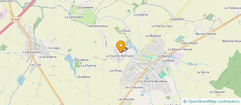 localisation de l'entreprise GAEC MERLET à VENDRENNES