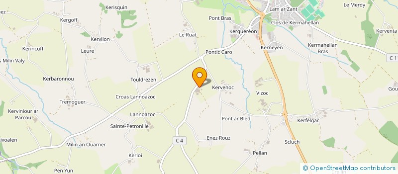 localisation de l'entreprise GAEC MESMEUR AR BUDOU  PLOUDANIEL