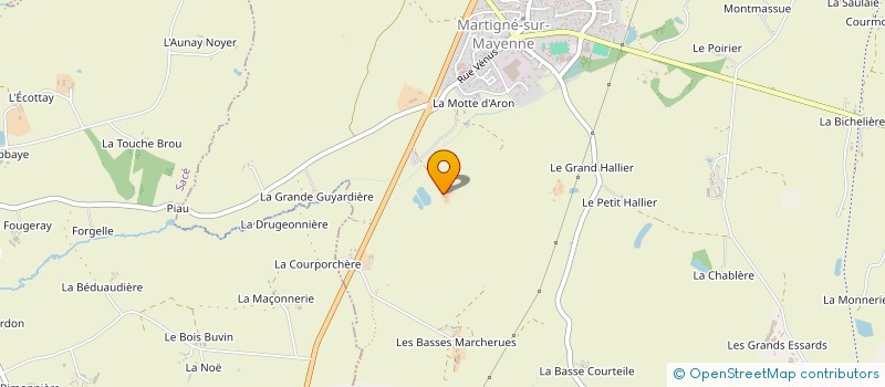 localisation de l'entreprise GAEC MEZANGE  LA BAZOUGE DES ALLEUX