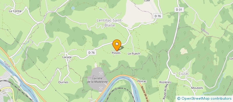 localisation de l'entreprise GAEC MISPOULIER à LENTILLAC-ST-BLAISE