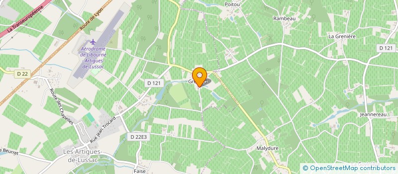 localisation de l'entreprise GAEC MOMBOEUF ET FILLES  LES ARTIGUES-DE-LUSSAC