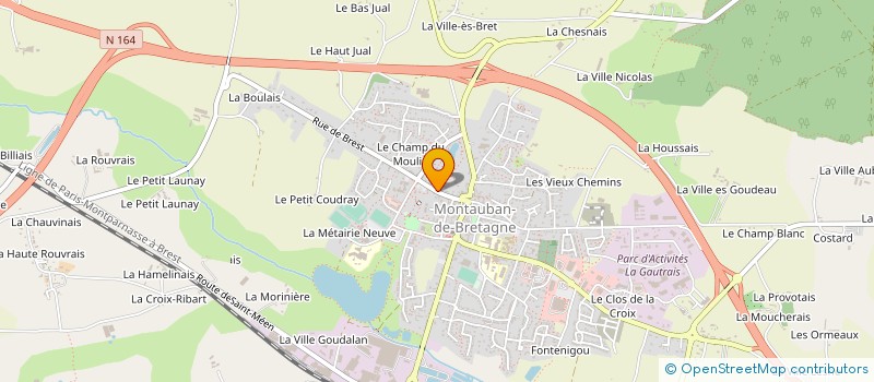 localisation de l'entreprise GAEC MONBREUIL à MONTAUBAN-DE-BRETAGNE