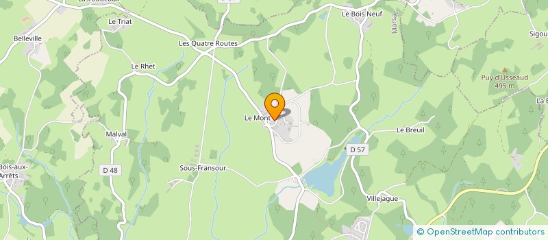 localisation de l'entreprise GAEC MONTALAFORGEAT à MARSAC